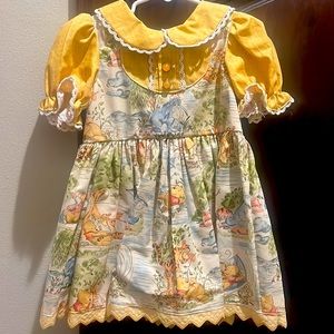 Handmade toddler Winnie the Pooh dress